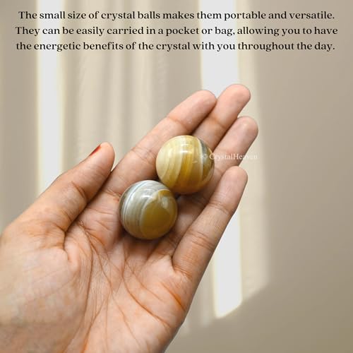 Image of Certified Lace Agate Crystal Ball for Meditation - Premium Crystal Vastu Items for Home and Feng Shui Items for Good Luck - Ideal for Pooja Supplies and Spiritual Practices (1 Inch)