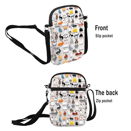 G2TUP Bunny Lover Crossbody Bag - Rabbit Fan Gift Type of Rabbits Travel Bag2