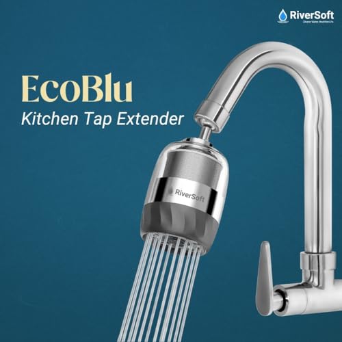 Image of RiverSoft Ecoblu NEO EB-06 Tap Extension for Kitchen Sink | 3 Flow Modes| Built-in Filter | 720 Rotatable Kitchen Tap Extender | Water-Saving Faucet Extension for Kitchen