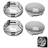 Radkappen,Felgenkappen,Nabenkappen,Nabendeckel OD 60mm ID 56mm, Felgenkappen aus ABS-Kunststoff, Universal Nabenkappen für Autos, 4 Stück, langlebige Nabenabdeckung, einfache Installation, Silber