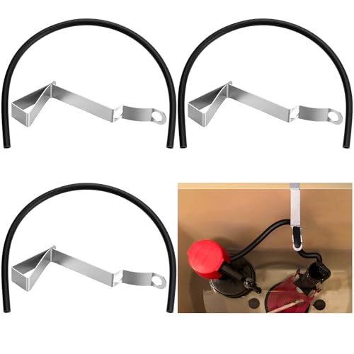 Pushglossy 3 Pack Refill Tube and Clamp Replacement Toilet Repair Kit Flexible Overflow Replacement Hose 15