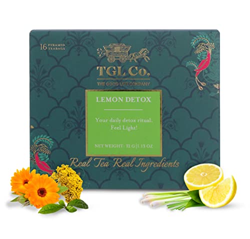 Image of TGL Co.Lemon Detox Green Tea Infusion Bags, 16 Tea Bags|Rich in Anti Oxidant | Refreshing | No Artificial flavor | Improve Digestion