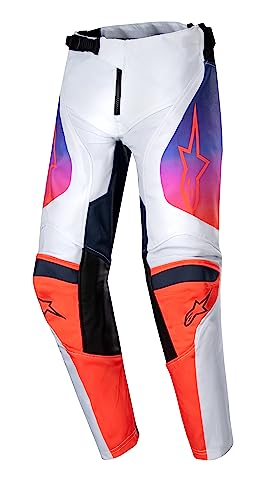 Alpinestars 3748224-924-26: Youth Racer Hoen Pants Lt Grey/Hot Orng/Blk Sz 26