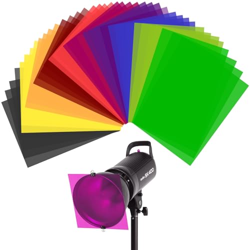 Kit De 8 Filtres De Couleur En Gel A4 - Pour Photo, Vidéo, Éclairage Scénique Et Décoration