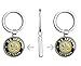 HJ Media Round U.S. Army Veteran (ic Vet Soldier gi Military) Metal Round Metal Key Chain Keychain Ring