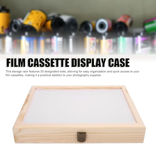 Caja de madera maciza premium contra el polvo para películas 135 2