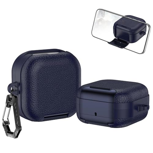 �P�[�X For Galaxy Buds4 Pro/Buds4 ��p �J�o�[ ���C�`�e�N�X�`���t�F�C�N���U�[ �����X�^���h�@�\ �L�[�`�F�[���t�� �h�o �����܂܏[�d�\ �y�ʏ�