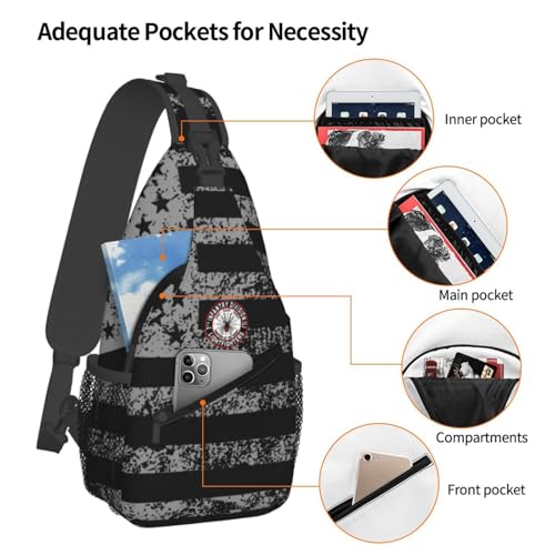 Mochila bandolera pequeña impermeable de poliéster negra miniatura 4