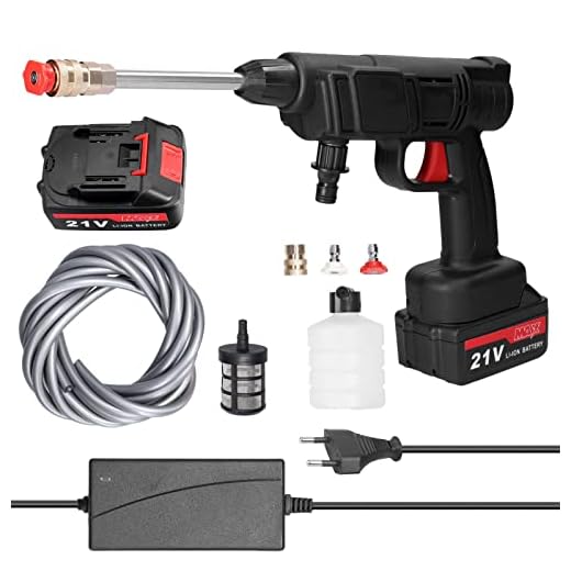 Qican Ferramenta de lavagem de carros de alta pressão sem fio para uso doméstico, máquina portátil de limpeza de veículos, lavadora de automóveis com garrafa de espuma