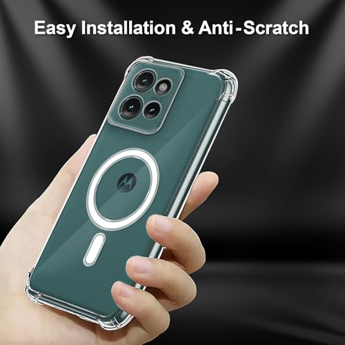 Image of Amazon Brand - Solimo Thermoplastic Polyurethane Wireless Charging Support Back Cover for Motorola Moto Edge 50 Wireless Charging Support Back Cover - Transparent