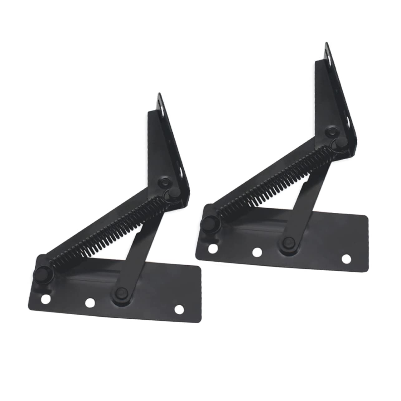 FOYTOKI 2pcs Spring Hinge for Sofa Black Folding Lifting Bracket Easy Install Remove