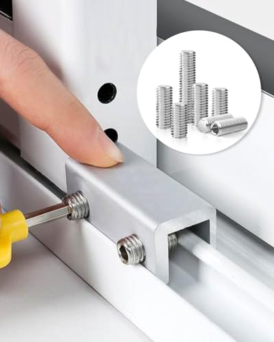Caianwin 20 Stück M5*25 Madenschrauben DIN913 Innensechskant Gewindestifte Edelstahl Madenschraube für Türklinke,Halterung