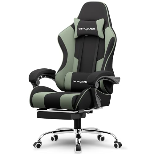 Gaming Chair, Computer Chair with Footrest and Lumbar Support