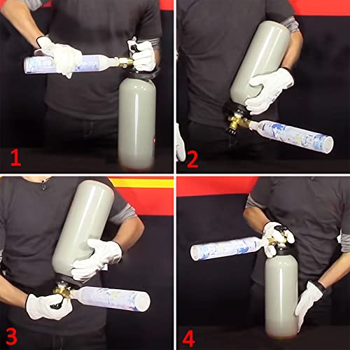 Farwind Home Use Soda Refill Bottle Co2 Cylinder Cartridges, Adapter Refills Connector Kit Cga320 To Tr21-4, Thread Set Replacement Accessories For Soda Machine Tank, Gold #TOP3