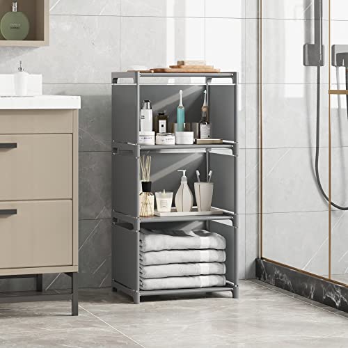 Riipoo Storage Cube Shelves, 3-Cube Organizer Shelf For Bedroom Closet, 4-Layer Small Bookshelf, Bookcase Unit For Small Spaces #TOP4