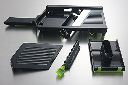 Simposh Adjustable Handheld Mandoline Slicer | Smart Key For Adjustable Slice Thick/Thin Settings & Pop-Up Julienne Blades | Cut Slice Julienne Fruit Vegetable Cucumber Apple Potato French Fries #TOP2