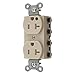 Straight Blade Devices, Receptacles, Tamper Resistant, Duplex, SNAP Connect 2, Hospital Grade, 20A 125V, 2- Pole 3-Wire Grounding, 5-20R, Ivory
