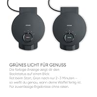 SEVERIN Waffeleisen Black Line, Herzwaffeln, PFAS-freie Beschichtung, mit Kontrollleuchte, praktische Kabelaufwicklung, 1.000 Watt, schwarz/Edelstahl, WA 2117 – Ansicht 7