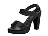  Heine - Best Connections Damen-Schuhe Lack-Sandalette Schwarz Größe 42