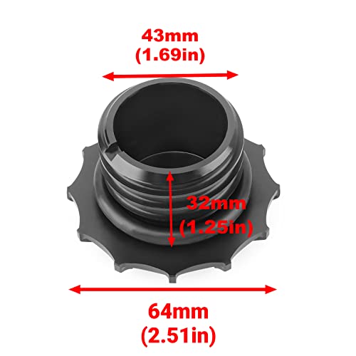 GUAIMI CNC Aluminum Fuel Gas Tank Oil Cap for Harley Sportster XL 1200 883 X48 Dyna Skull-Black