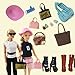 28 Pcs Doll Clothes and Accessories forBarbie, Includes Openable Bag, Fashionable Clothes and Shoes, Mini Perfume and Small Accessories for 11.5 inch Dolls