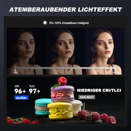Ficha técnica Godox 2Pack Litemons LA200D 230W LED Luz de Video Continua para Fotografia 5600K CRI 96+ TLCI 97 101000lux con Bowens Mount y Control App para Livestreaming Videomaker Youtuber - Fernando Cortés