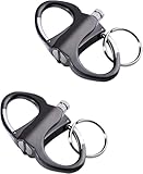 2 Pack Keychain Lighter, Keychain Lighter Match Strike, Permanent Novelty Metal Match Keychains, Mini Waterproof Lighters for Hunting, Traveling and Other Outdoors (Black+black)