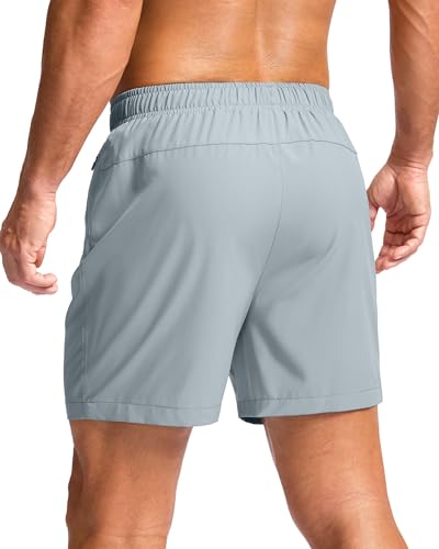 Image of G Gradual Men's Athletic Running Shorts with Zipper Pockets Quick Dry 7 inch / 5 inch / 9 inch Workout Gym Shorts for Basketball Hiking