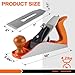 JORGENSEN Mini Wood Planer & NO.60-1/2 Low Angle Block Plane & No.4 Smoothing Planer for Woodworking