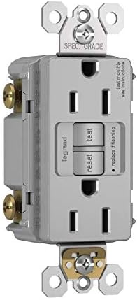 GFCI Receptacle 15A, Gray