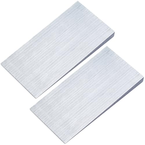 Image of 2 Pieces 4 inch x 2 inch Metal Shims Right Angle Wedges Triangle Wedges for Machine Equipment