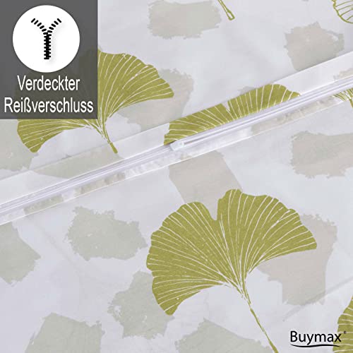 Buymax Bettwäsche 200x200 cm – Bettwäsche Set 3-teilig 200 x 200 cm, Renforcé 100% Baumwolle, Bettbezug mit 2 Kissenbezügen 80x80 cm… – Ansicht 4
