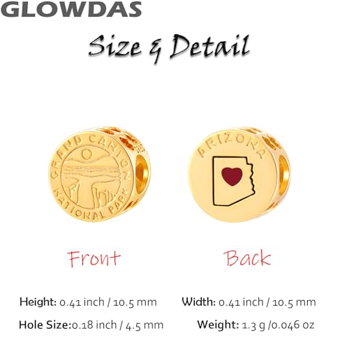 Charm Gran Cañón chapado oro 18k compatible pulsera Pandora plata 2