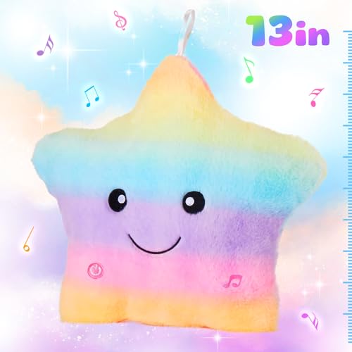 Image of Rainbow Light up Musical Star Plush Toy Twinkle Twinkle Little Star Toy13''