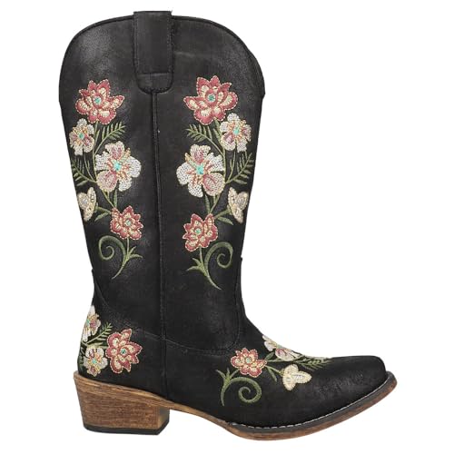 ROPER Women's Riley Floral Snip Toe Cowboy Boots Western