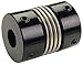 Ruland MBS33-15-12-A 2024 or 7075 Aluminum Hubs Bellows Coupling, Set Screw Style, 15 mm x 12 mm Bores, 33.3 mm OD, 42.9 mm Length