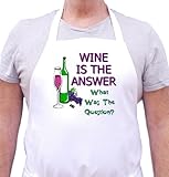 Wine Is The Answer Funny Aprons For Wine Lovers