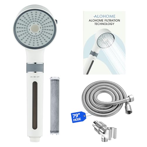 ALOHOME Filtered High Pressure Handheld Shower Head with On/Off Switch,