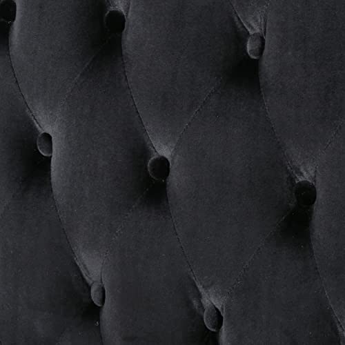 Christopher Knight Home Leora Modern Glam Tufted Velvet Wingback Loveseat, Black / Dark Brown #TOP7