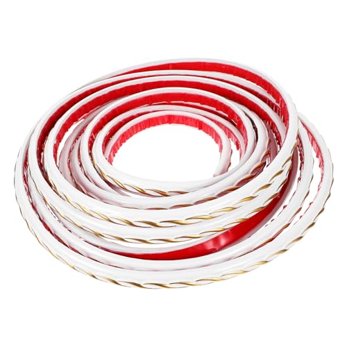 DOITOOL 柔軟性のある自己接着モールディングトリム 壁 天井 鏡枠用 曲げやすく割れにくい ホワイト 装飾ストリップ キッチン 浴室 リビング