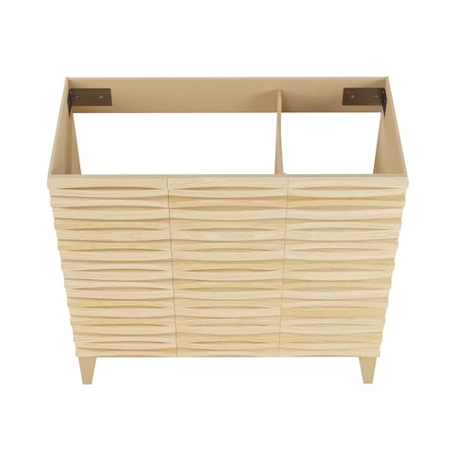 Image of Swiss Madison Cascade 36 inch Bathroom Vanity in Natural Oak - Cabinet