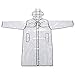 Mengsha's Transparent Fashionable Vinyl Women's Raincoat Runway Style, Black, Long