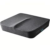 bonmedico Sitzkissen orthopädisch - Ergonomisches Memory Foam Kissen für Bürostuhl, Auto, Rollstuhlkissen oder Sitzerhöhung für Erwachsene - Wellness Grau