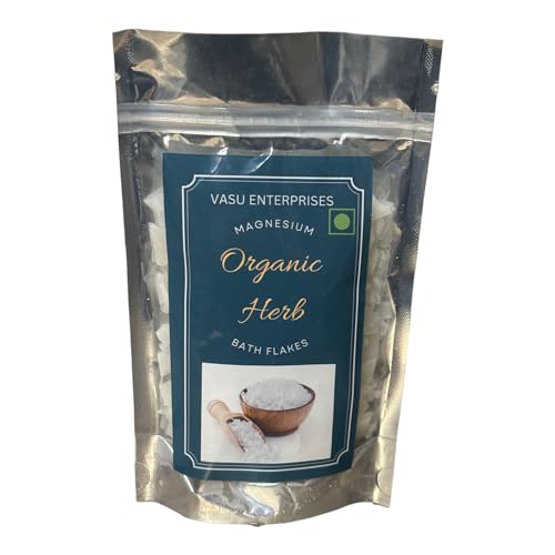 Magnesium Chloride Flakes for Bath, Dead Sea Salt for Soaking, Epsom Salt Alternative, 17.6 oz