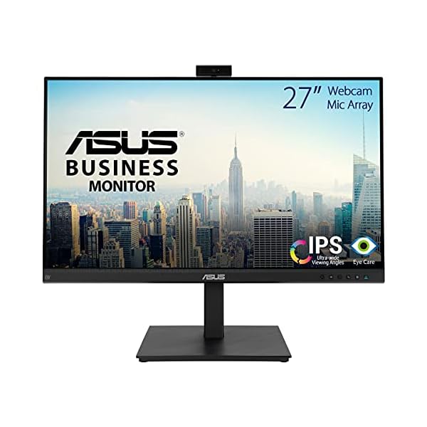 ASUS BE279QSK - Monitor para Videoconferencias 27 Pulgadas, Full HD, IPS, Cámara Web Full HD, Altavoces Estéreo, Antiparpadeo, Luz Azul de Baja Intensidad, Puede Montarse en la Pared