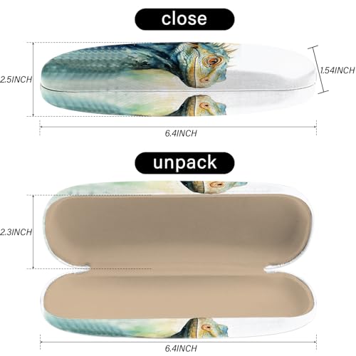 Image of Eyeglasses Case Hard Shell Protective Case for Glasses Eyeglass Box with Cleaning Cloth for Boys Men Man Cute Aesthetic