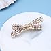 Sttiafay Vintage Bow Pearl Hair Clip Barrette Gold Pearl Hair Barrette Bow Hair Pin Clip Barrette Tiny Pearl Side HairClip Barrette Accessories for Women and Girls