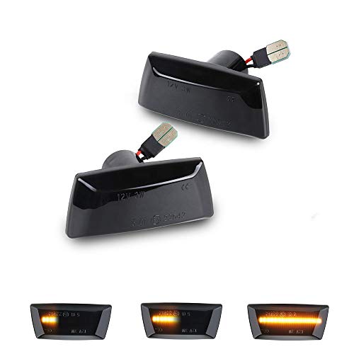 Lot de 2 feux de position latéraux à LED dynamiques compatibles avec V-auxhall O-pel Astra H Corsa D Zafira B Insignia A Meriva B Adam Cover