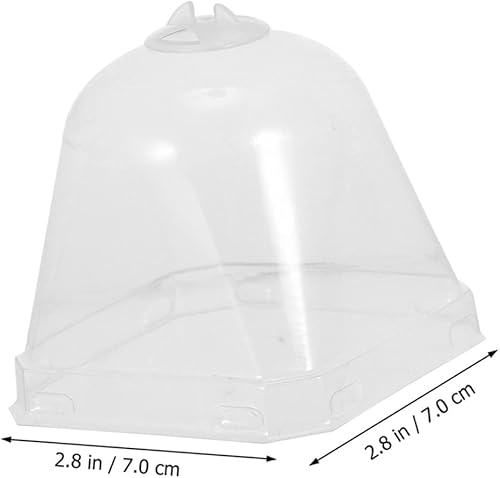 Miniatura 5 de MERRYHAPY 15 Uds. Cubierta de plántulas Cloche Plant Nursery Macetas Domo Mantener a las ardillas fuera de maceta, Mini cúpula de invernadero