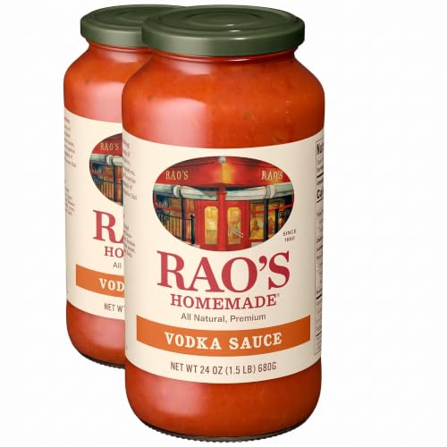 Rao's Homemade Vodka Sauce, 24 oz, Tomato Sauce, All Purpose, Keto Friendly Pasta Sauce, Premium Quality Tomatoes from Italy &amp; Vodka (Pack of 2)
